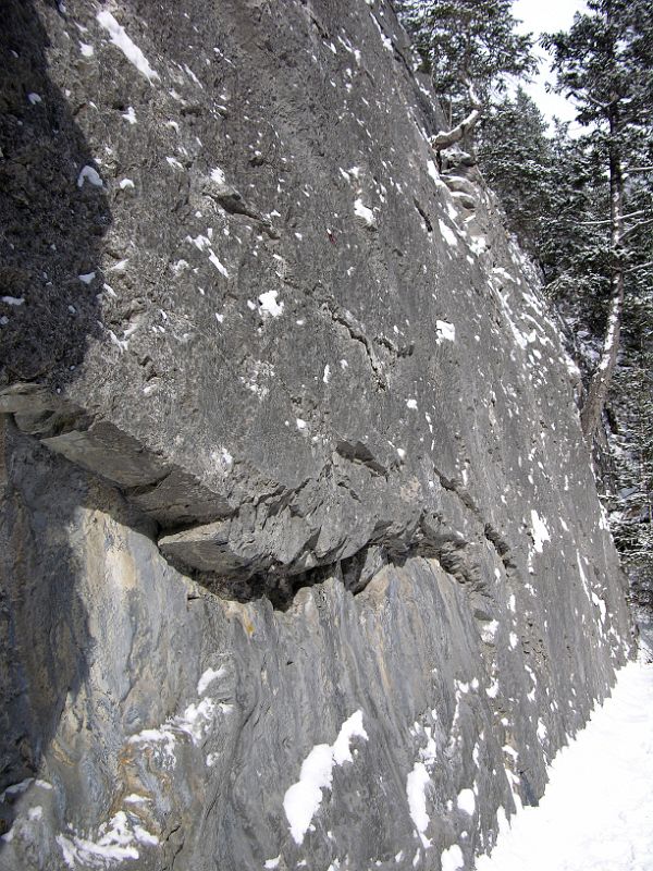 02 Banff Grotto Canyon Steep Cliffs In Winter